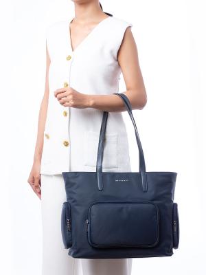 Khai Nylon Large Tote Navy