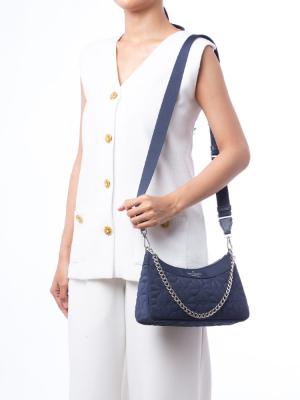 Spade Flower Quilted Convertible Crossbody Parisian Navy