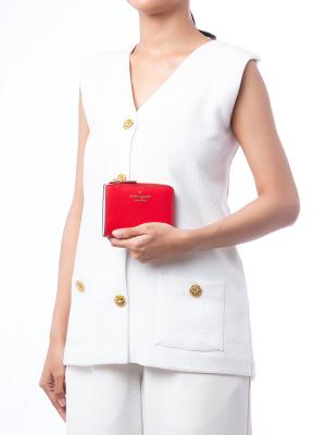 Madison Small L Zip Wallet Ruby Red