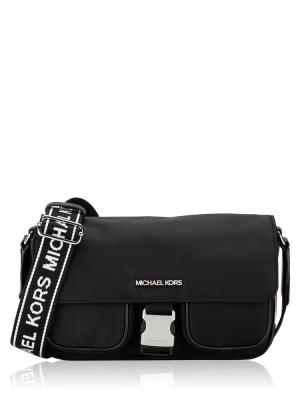 Khai Medium Nylon Messenger Black