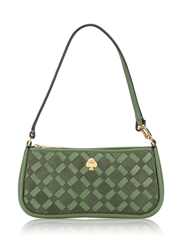 Kayla Woven Leather Convertible Wristlet Cedar Stand