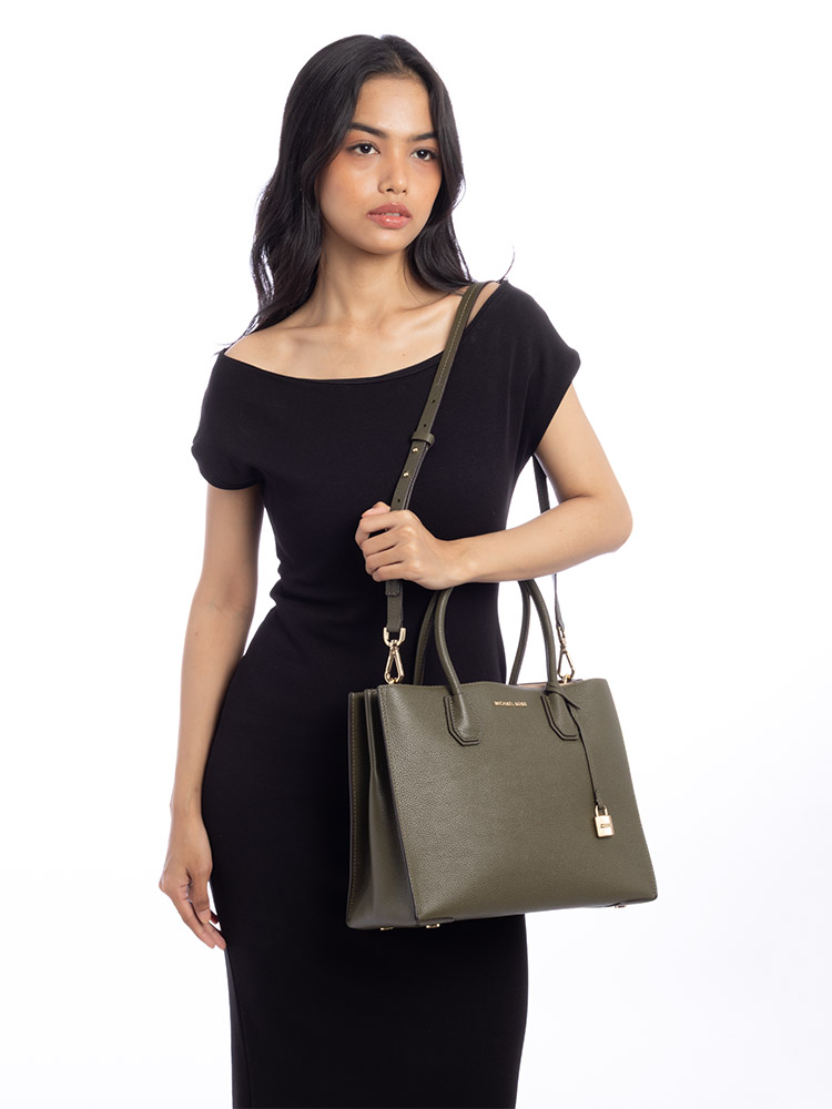 Mercer Leather Large Tote Olive