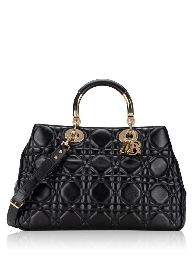 Calfskin Cannage Large The Lady 95.22 Black