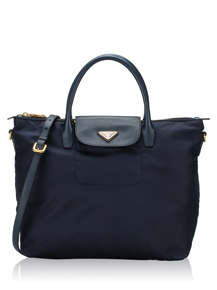 BN2541 Tessuto Saffiano Tote Bleu