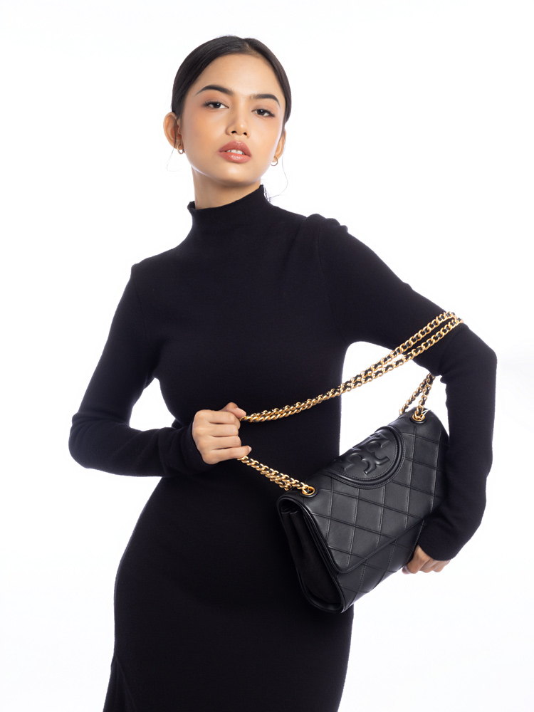 New Fleming Soft Convertible Shoulder Bag Black