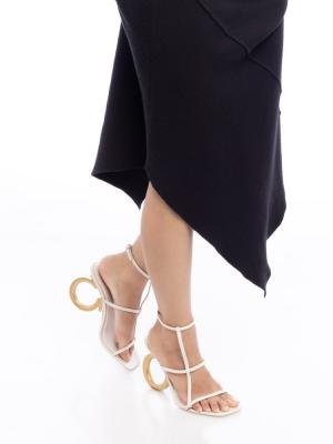 Lambskin Elina X51 Sandals Mascarpone Sz 9