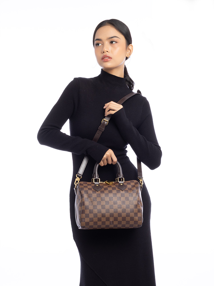Damier Ebene Speedy 25 Bandouliere NM