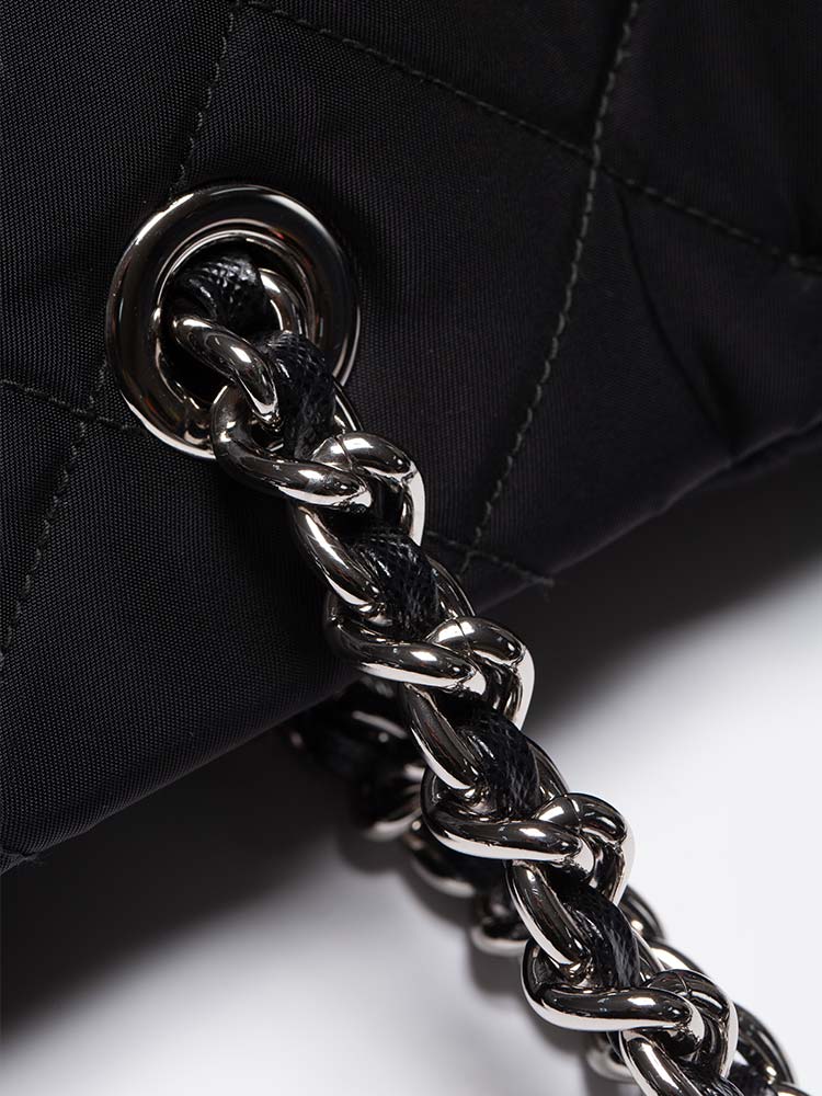 Prada 1BG740 Tessuto Impuntu Convertible Tote Nero - Totes Used