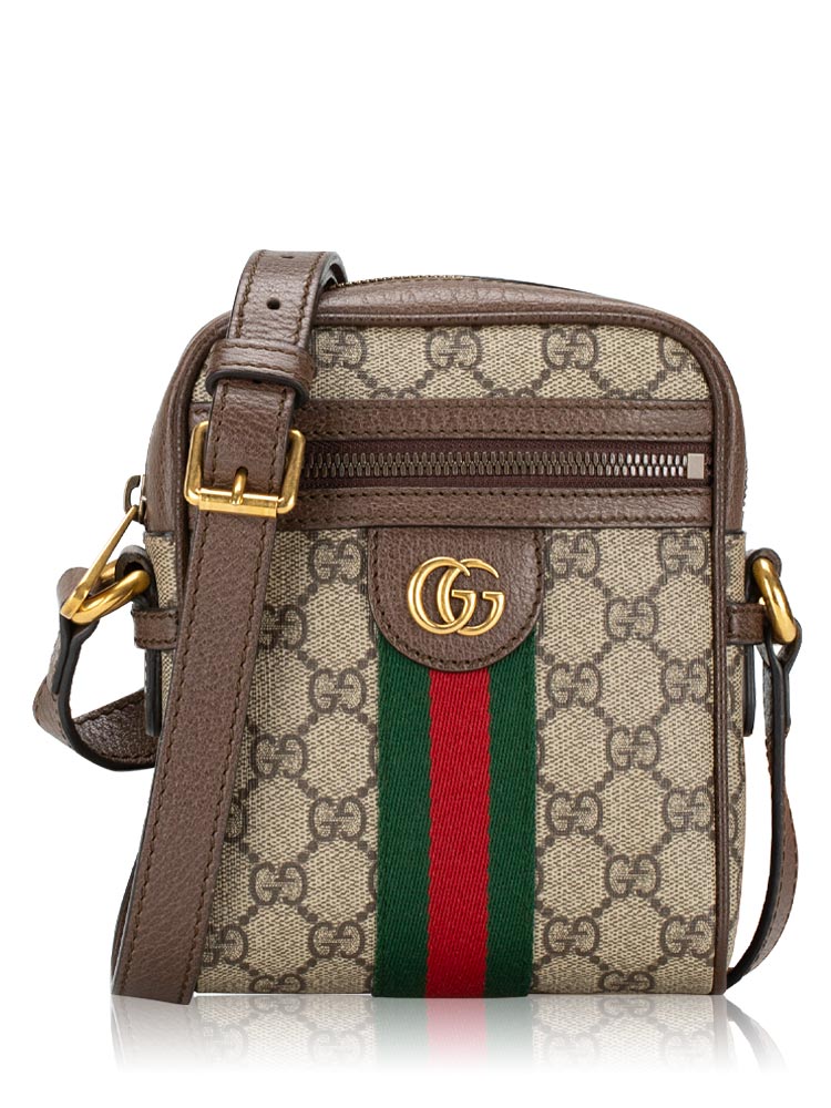 GG Supreme Web Ophidia Mini Messenger Beige Ebony