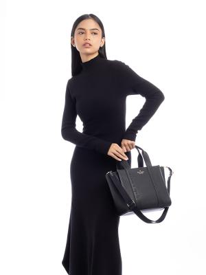 Kip Leather Small Tote Black