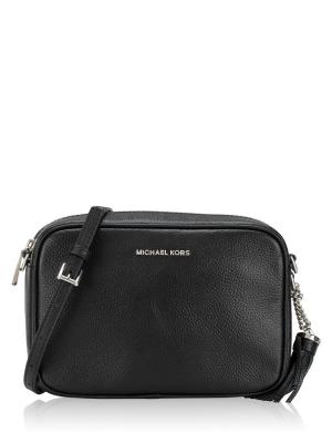 Ginny Pebbled Leather Medium Camera Bag Black