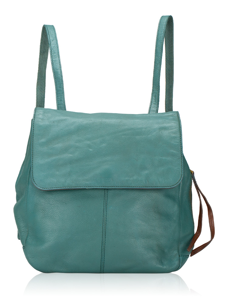 SHB1932 Claire Leather Backpack Caribbean