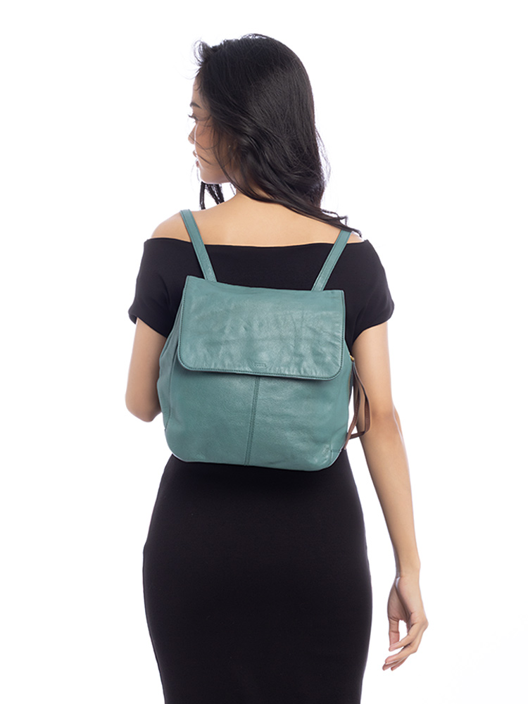 SHB1932 Claire Leather Backpack Caribbean