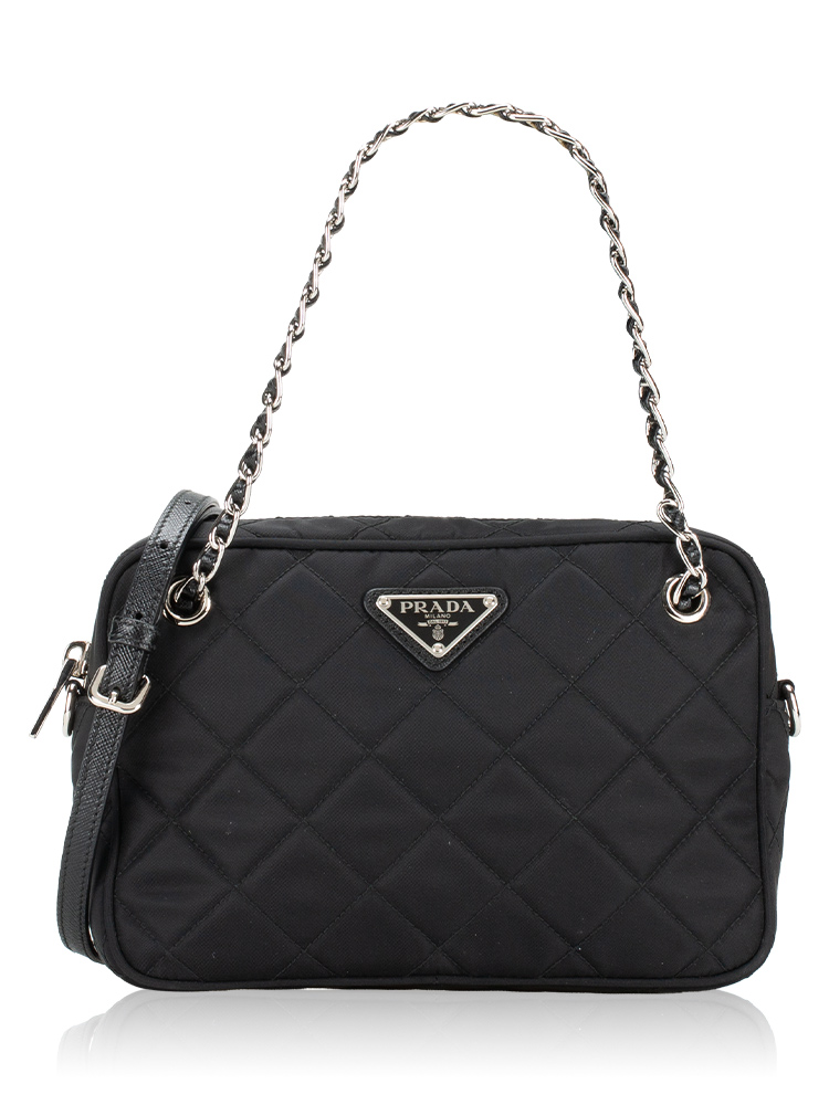 1BH910 Tessuto Impuntu Small Bandoliera Nero