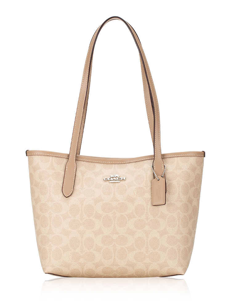 CU759 Signature City Small Tote Sand Taupe