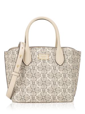 Suite Spade Flower Coated Canvas Crossbody Neutral Multi
