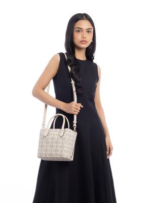 Suite Spade Flower Coated Canvas Crossbody Neutral Multi