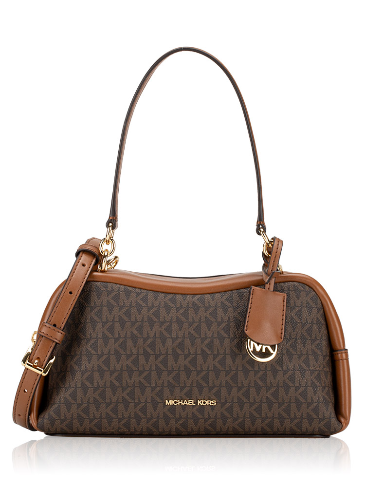 Signature Cecily Small Shoulder Bag Brown
