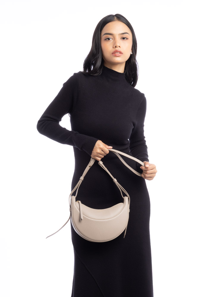 Textured Calfskin Numero Dix Taupe