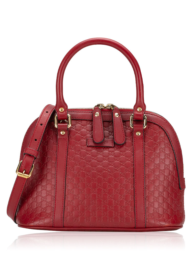 Microguccissima Mini Dome Bag Hibiscus Red