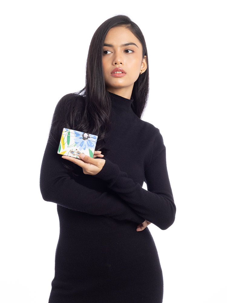 Madison Festival Floral Small Slim Card Holder Box Set Cream Multi