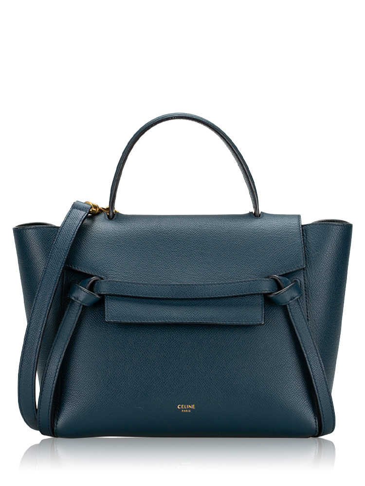 Grained Calfskin Micro Belt Bag Abbys Blue