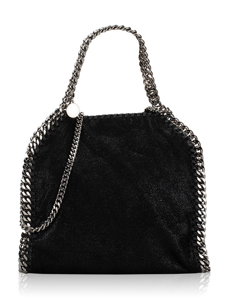 Shaggy Deer Falabella Mini Fold Over Tote Black