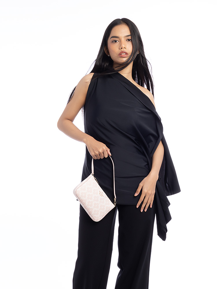 Signature Spade Flower Convertible Wristlet Rose Smoke