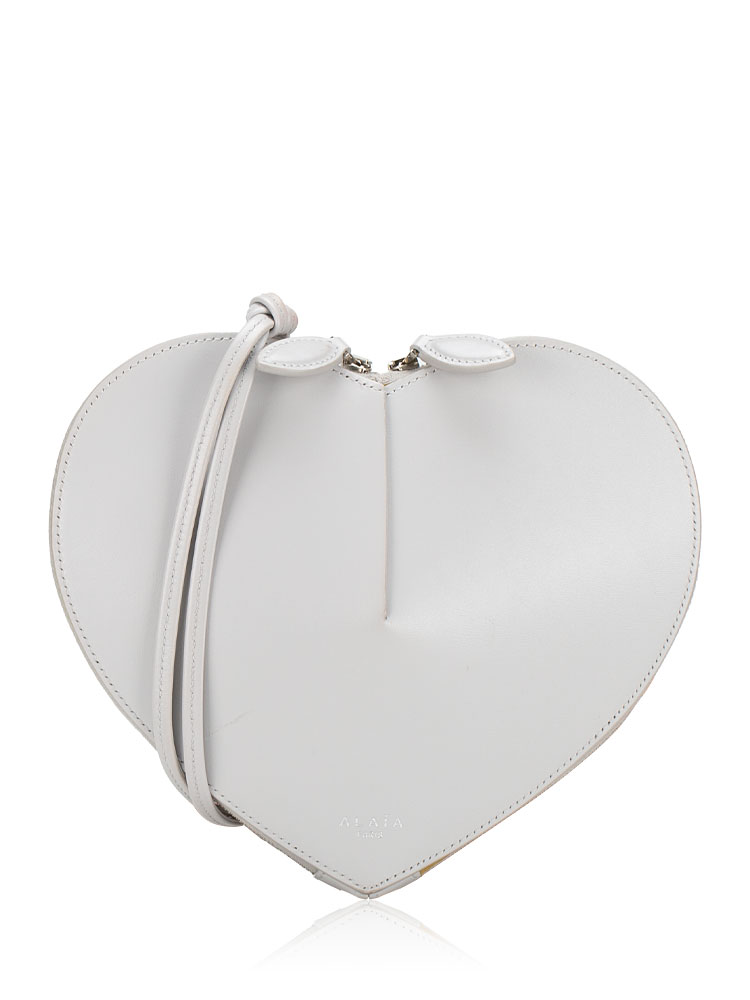 Calfskin Le Coeur Shoulder Bag Gris Perle