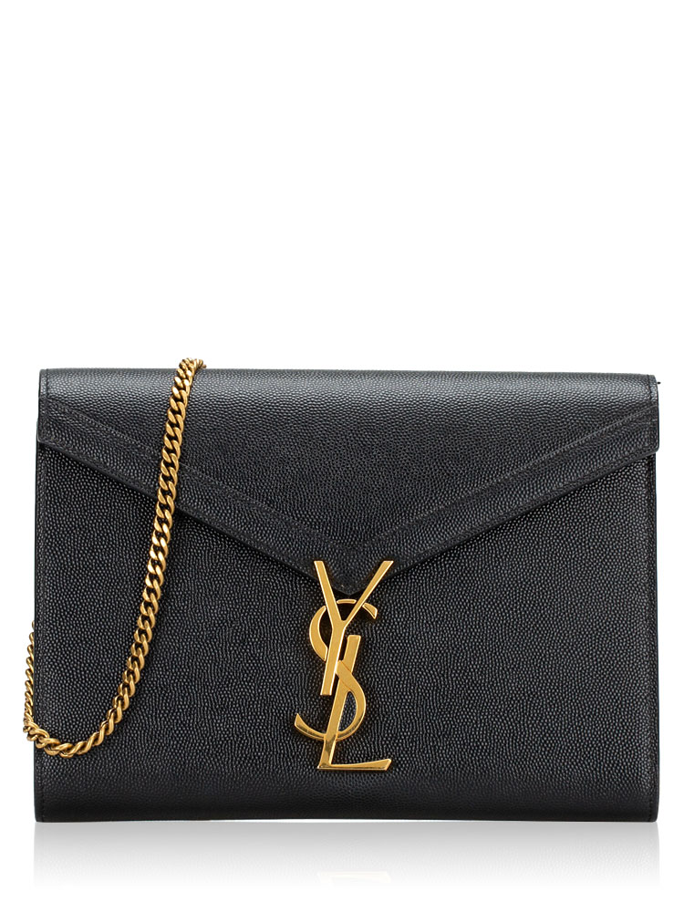 Grain De Poudre Monogram Cassandra Medium Chain Wallet Black