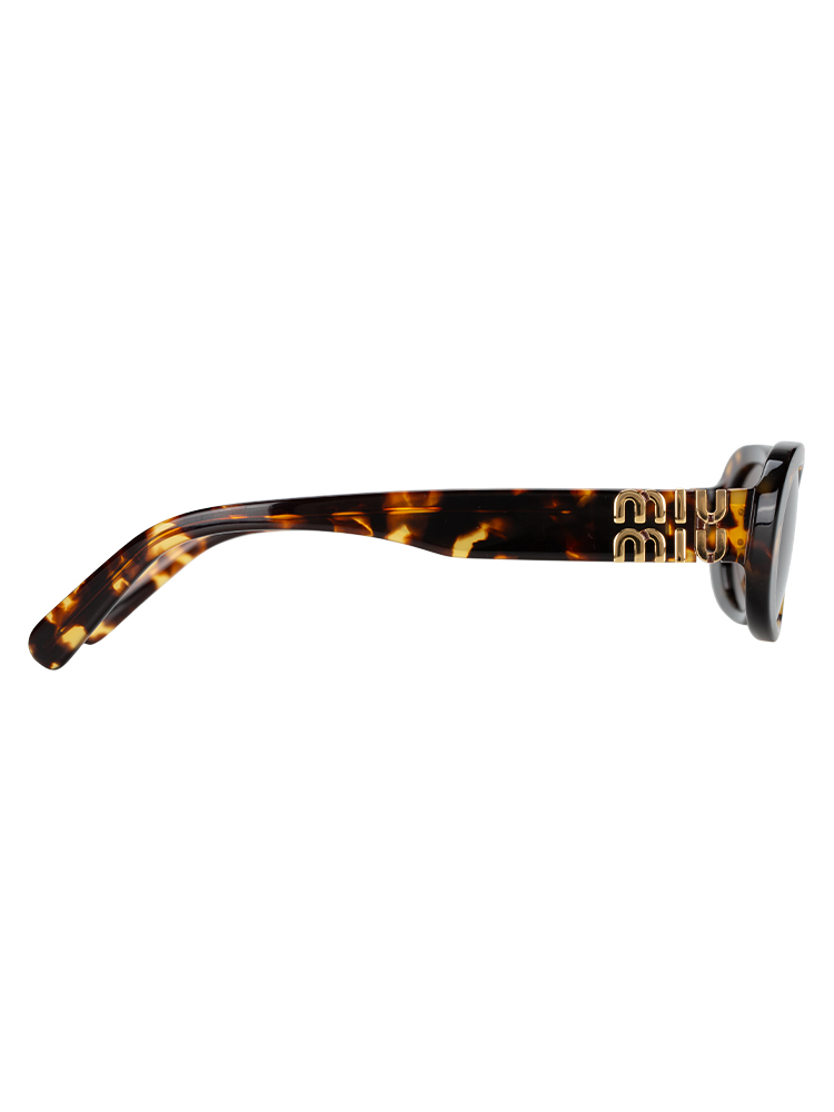 SMU 06Z Oval Sunglasses Havana Dark Brown
