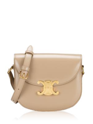 Shiny Calfskin Triomphe Teen Besace Safari