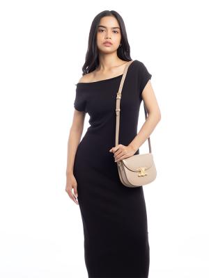 Shiny Calfskin Triomphe Teen Besace Safari