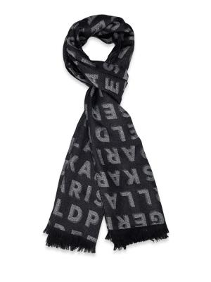 Paris Eyelash Fringe Neck Wrap Metallic Black