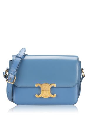 Shiny Calfskin Teen Triomphe Azure