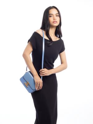 Shiny Calfskin Teen Triomphe Azure