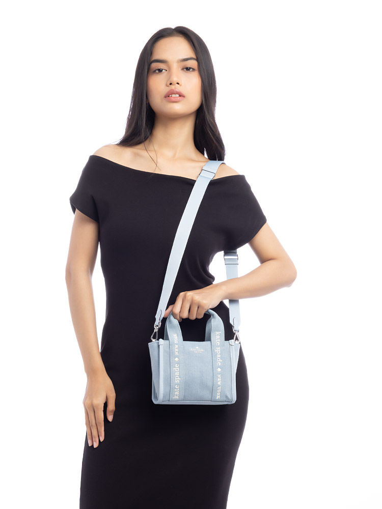 Kip Denim Mini Tote Blue Multi