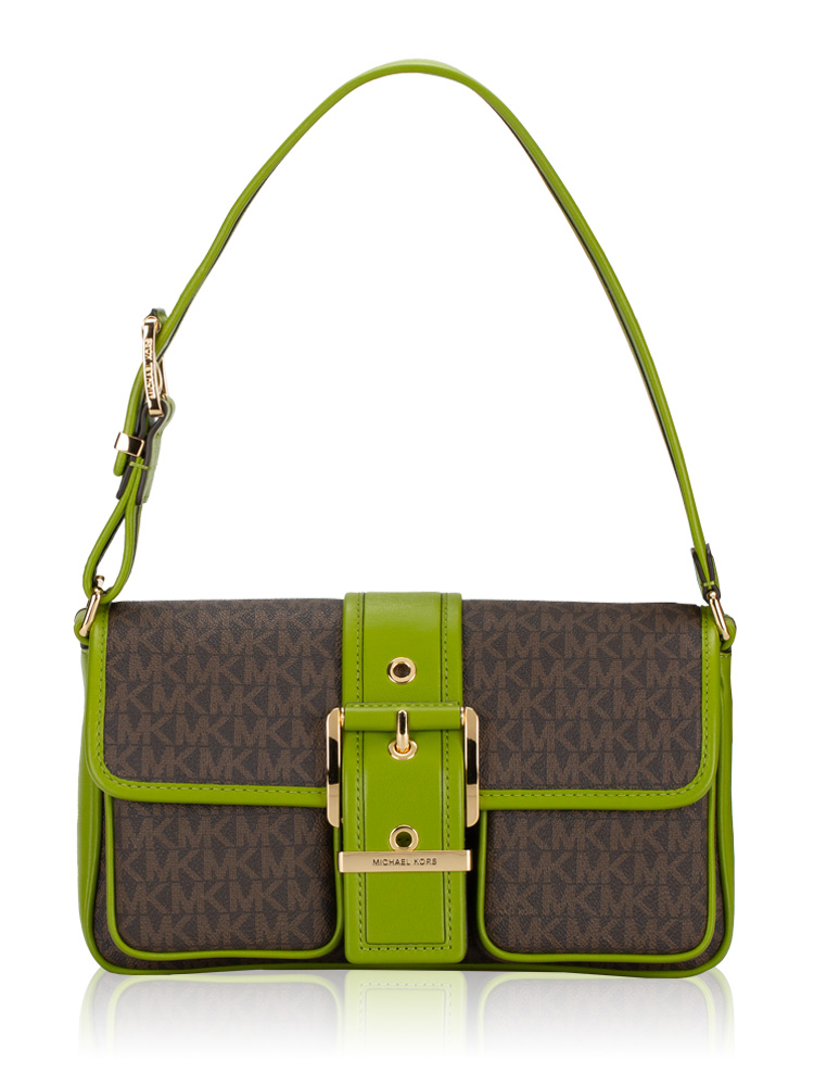 Signature Colby Medium Shoulder Bag Meadow Green