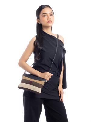 Mega Check Peyton Crossbody Black