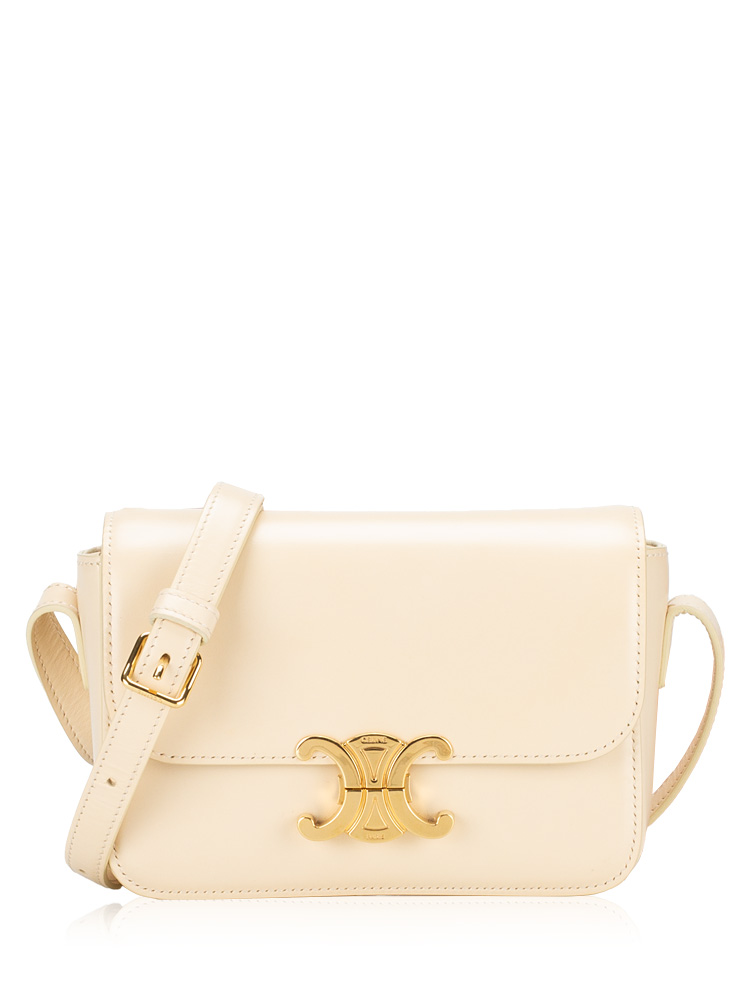 Shiny Calfskin Nano Triomphe Cream