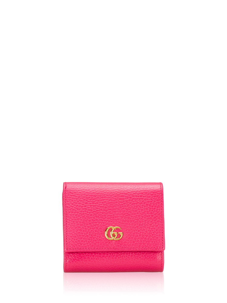 Calfskin GG Marmont Bifold Medium Wallet Fuchsia