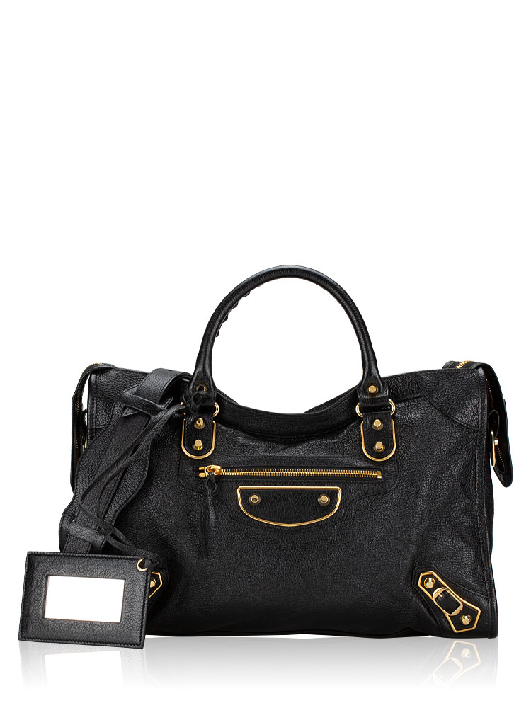 Gold Metallic Edge City Black