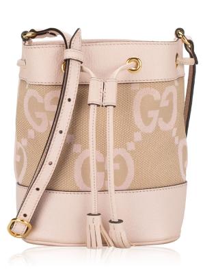 GG Jumbo Ophidia Mini Bucket Bag Pink Camel