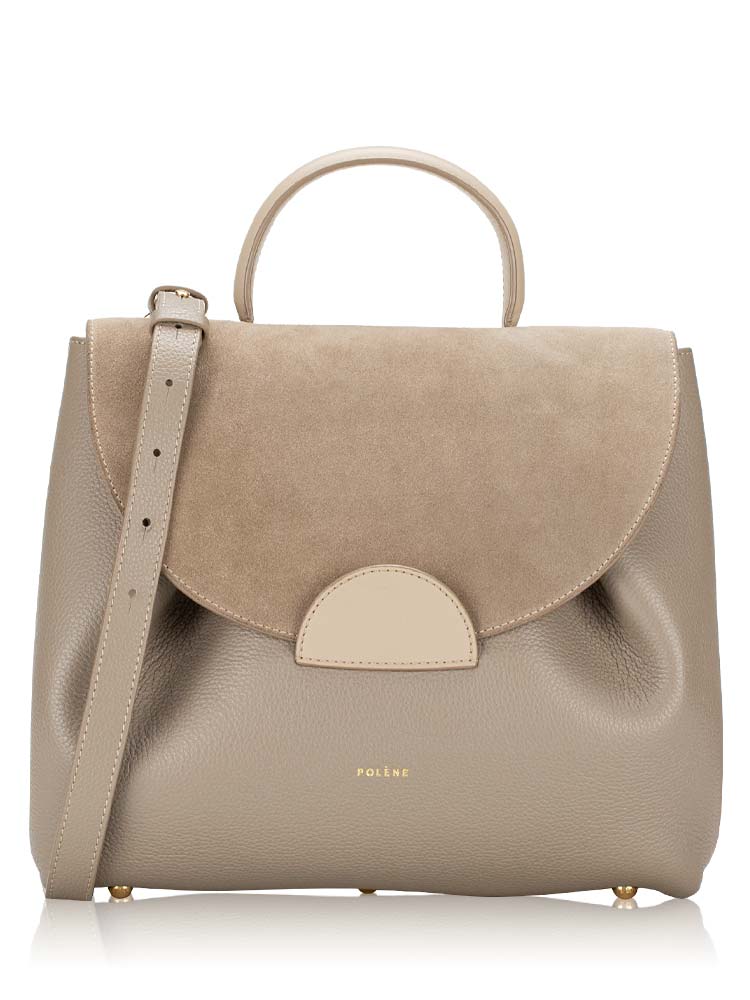 Textured Calfskin Suede Numero Un Taupe