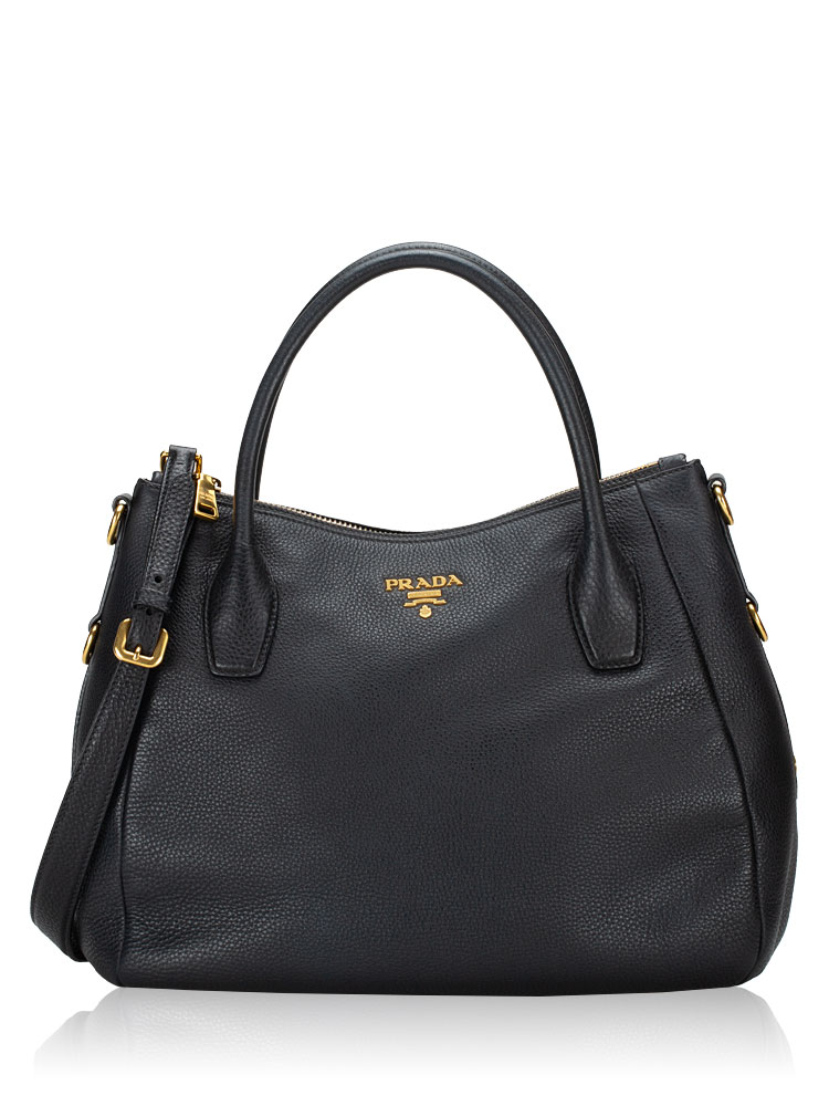 Vitello Daino Sacca 2 Manici Hobo Nero