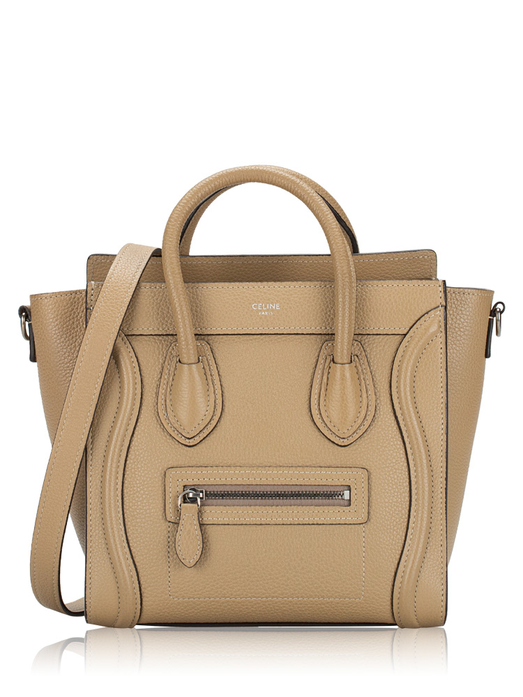 Drummed Calfskin Nano Luggage Dune