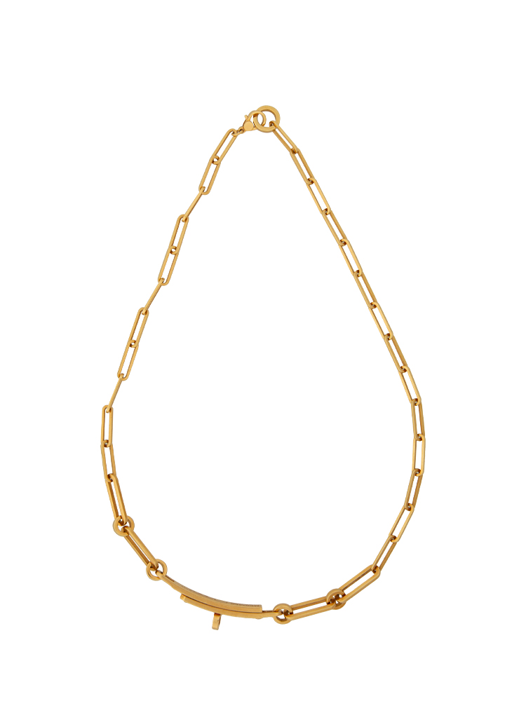 18K Yellow Gold Diamond Kelly Chaine Choker Necklace