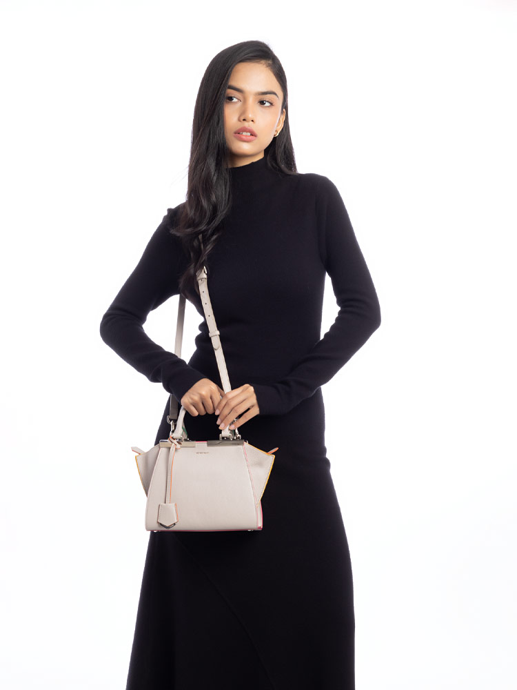 Vitello Dolce 3jours Mini Tote Mix Grigio Polvere