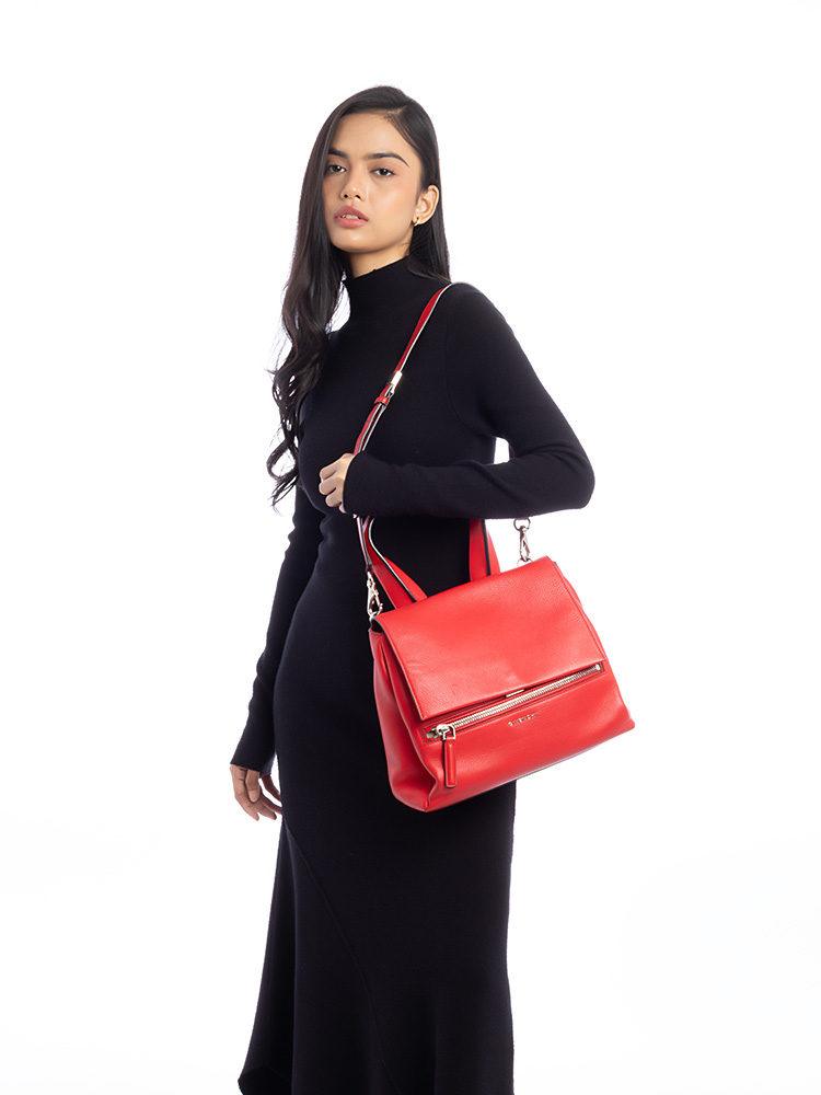Calfskin Pandora Pure Small Bag Red