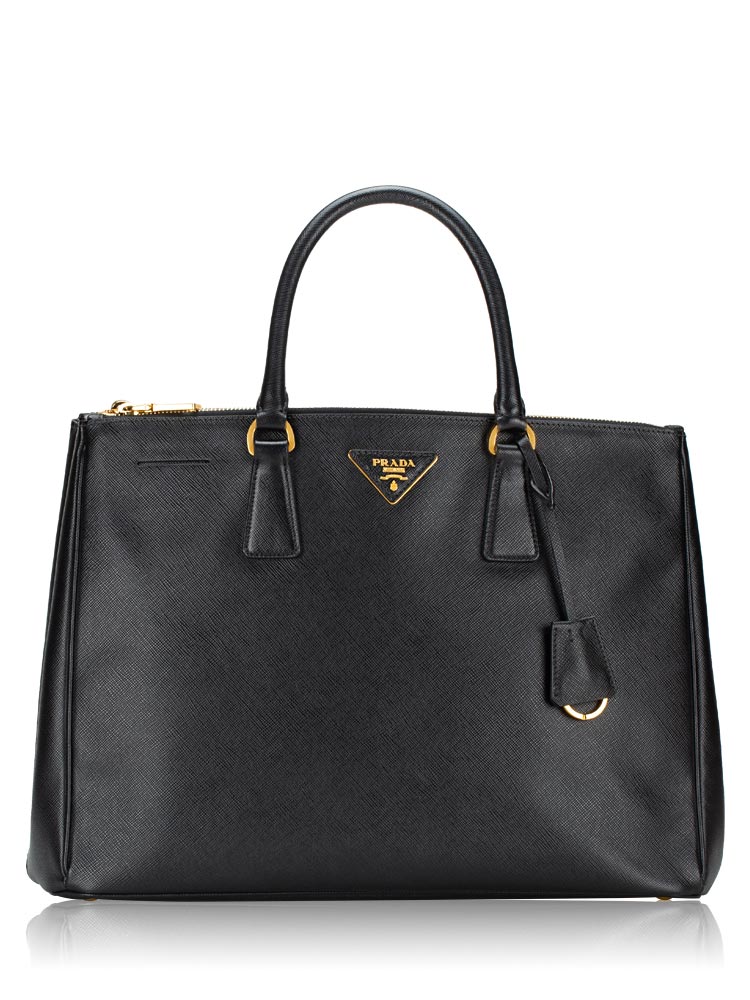 Bn1786 Saffiano Lux Double Zip Tote Nero